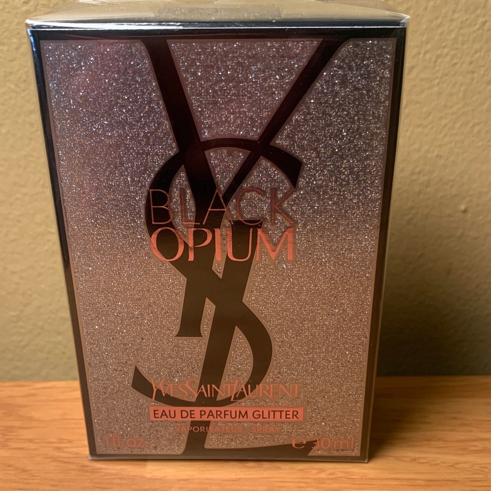 Yves Saint Laurent Black Opium Eau de Parfum Glitter NIB Sealed 1 oz. NEW